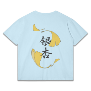 Golden Gingko classic fit Tshirt – light blue